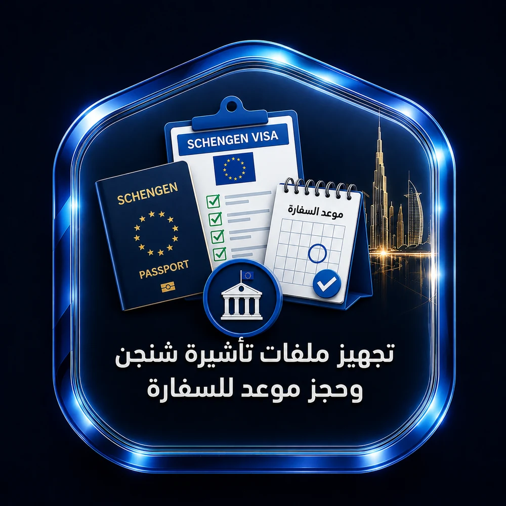 تجهيز ملفات تأشيرة شنجن وحجز موعد للسفارة